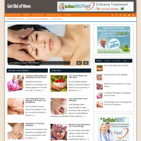 Get Rid of Hives Website