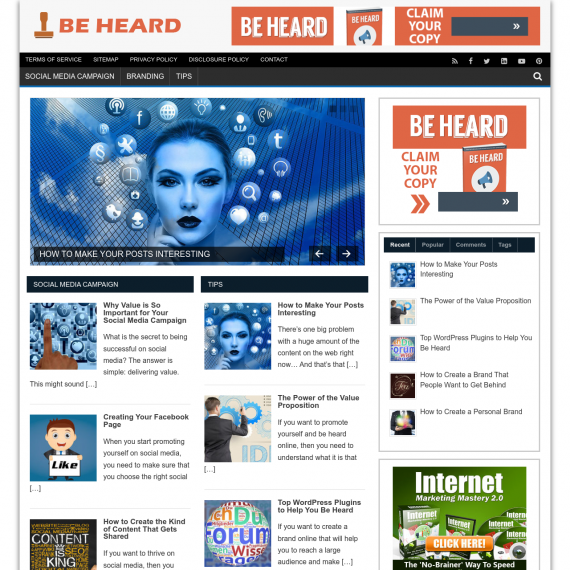 BE HEARD Website