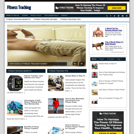 Fitness Tracking Website