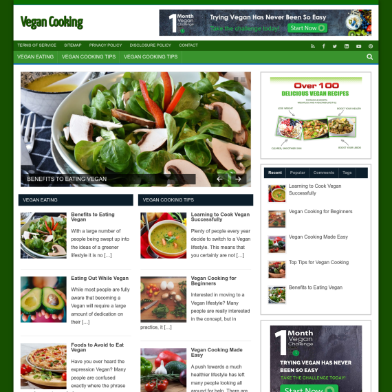 Vegan Cooking Website