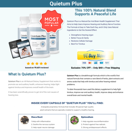 Quietum Plus Landing Page Website